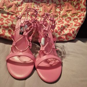 Nine West Pink Strappy Heels